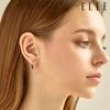 14K Heart Motif One-Touch Earrings (Gold Pin) ELGPEE413