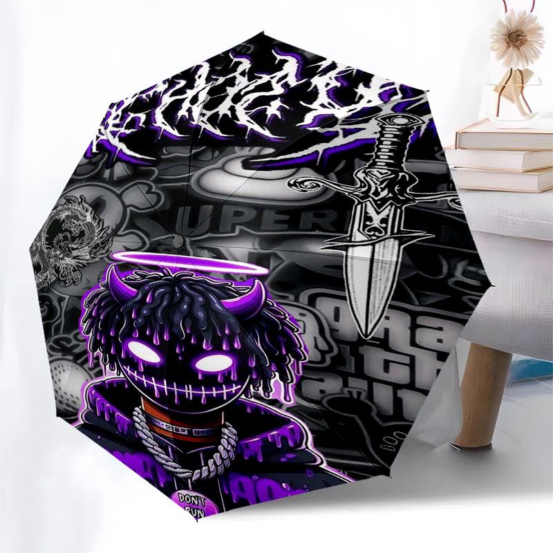 1pc Devil Run Automatic Open, Windproof, Compact Travel Umbrella, Gift for Birthday, Christmas, Business 93055