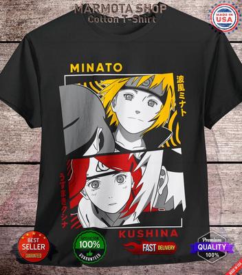 Minato Kushina Shirt Naruto Shippuden Itachi Anime Unisex Tee T-Shirt All Size