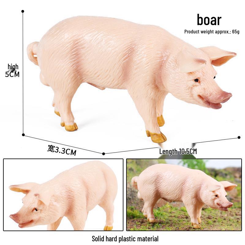 Wildlife Simulation Model: Tiger, Lion, Panda, Elephant, Rhinoceros, Kangaroo, Leopard, Horse, Sheep Toy Set