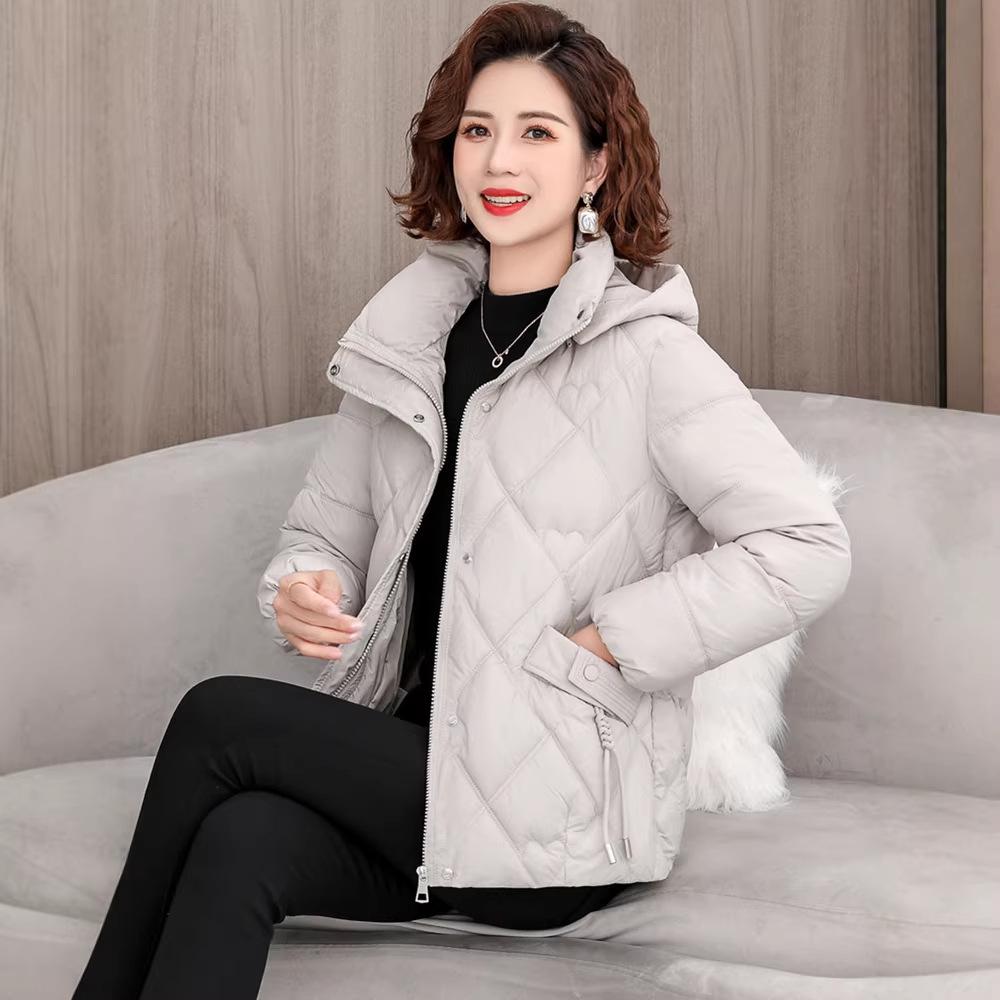Mom's fashion down cotton-padded clothes, winter new middle-aged and elderly cotton-padded clothes, jackets, foreign style and light cotton-padded