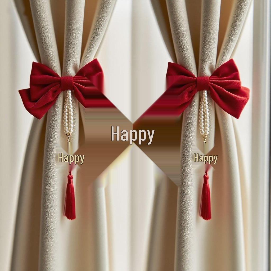 Elegant Red Wedding Tiebacks for Curtains - Perfect for Decorating Living Rooms or Bedrooms