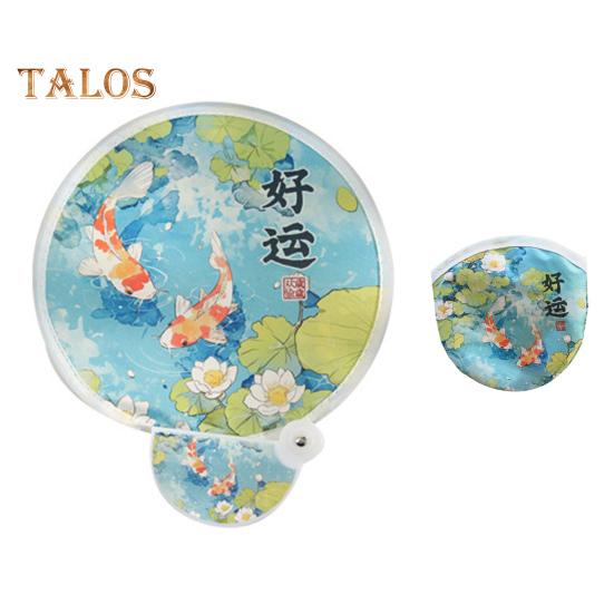 

Складной веер с отражателем в виде мультяшного узора, портативный легкий складной веер с рисунком рыбы, оранжевой панды, ручной веер D