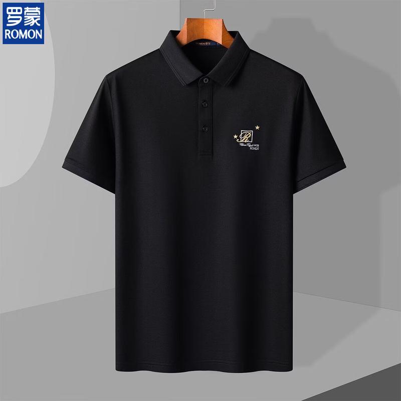 ROMON Men s Short-Sleeve Embroidered Polo T-Shirt 56