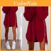 Luxurious Womens Jumper Knitted Sweaters Dress With Solid Casual Long Sleeves