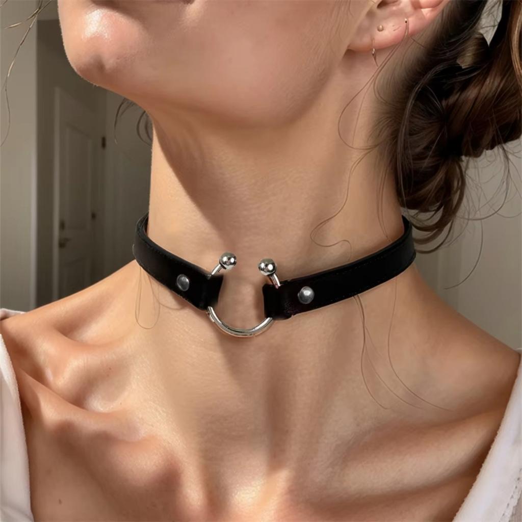 Fashion PU Leather Spiked Choker Punk Collar Women Men Rivets Studded Chocker Necklace Goth Jewelry Metal Gothic Accessories