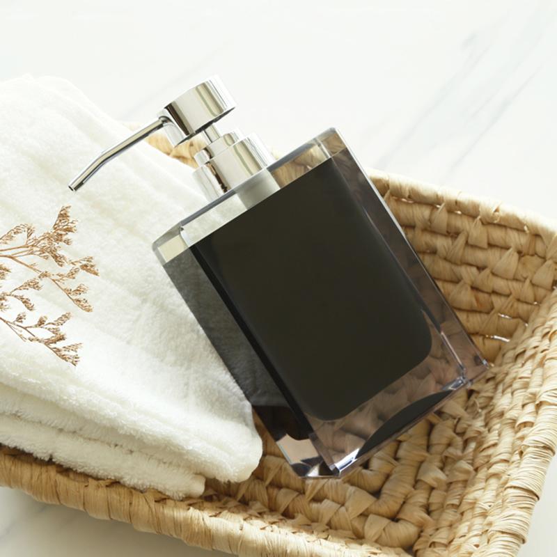 Transparent Resin Bathroom Liquid Soap Dispenser Hand Sanitizer Shampoo Face Cream Body Wash Bottle Separately Apartment Hotel