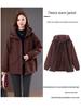 Women's Fleece-Lined Hooded Parka - New Winter Style, Warm & Casual for Middle-Aged Moms