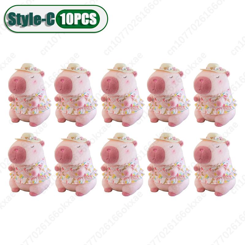 1-10PCS Cute Kapybara Plush Toy Summer Beach Kapybara Plush Ornament Christmas Gift Plush Toy Holiday Birthday Party Gift