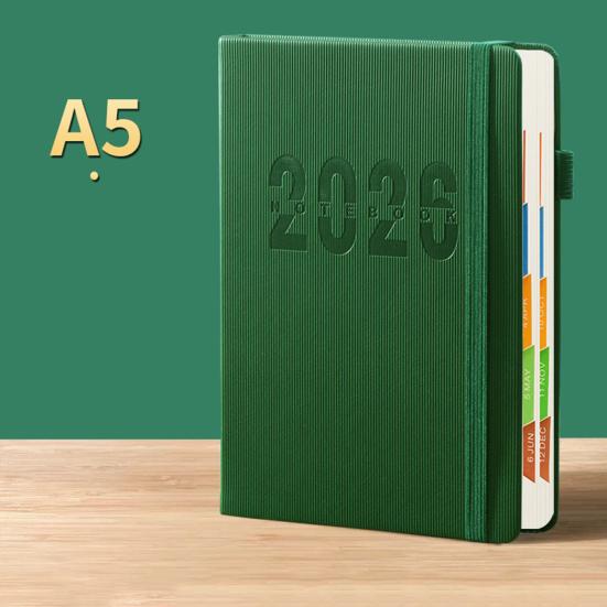 Plánovač 2026 Měsíční Týdenní Denní Kniha Agendy 2026 Seznam Úkolů Zápisník s Měsíčními Záložkami Vnitřní Kapsa Elastické Uzavírání