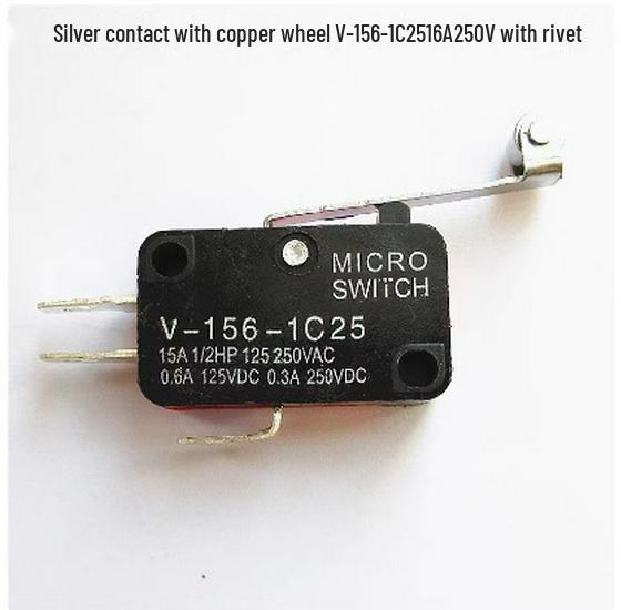 Silver Contact 15A Micro Switch with Stroke Options V-15, 151-156-1C25