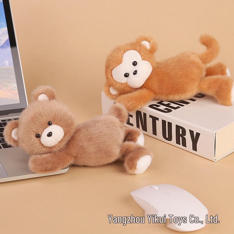 Animal Wrist Support Plush Toy Mouse Pad - Bear, Elephant, Dinosaur Office Ornament