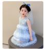 Girls' dress summer dress 2026 new stylish birthday dress princess children's mesh cake dress