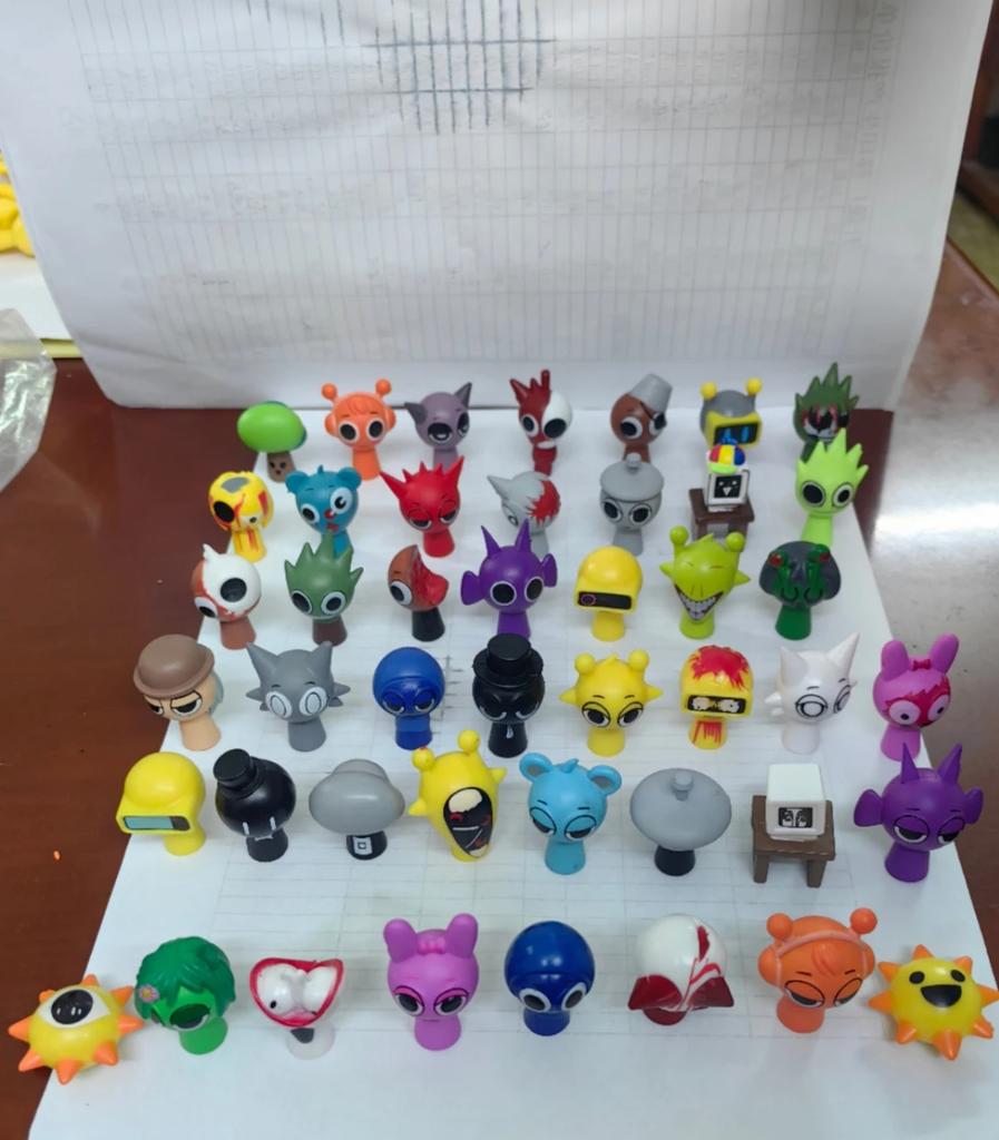 Нетоксичний 48 шт./Набір Міні 3-5 см Sprunki Фігурка Іграшка Мультфільм Фільм Sprunki Wenda Модель Лялька Фігурки Подарунок для Дітей