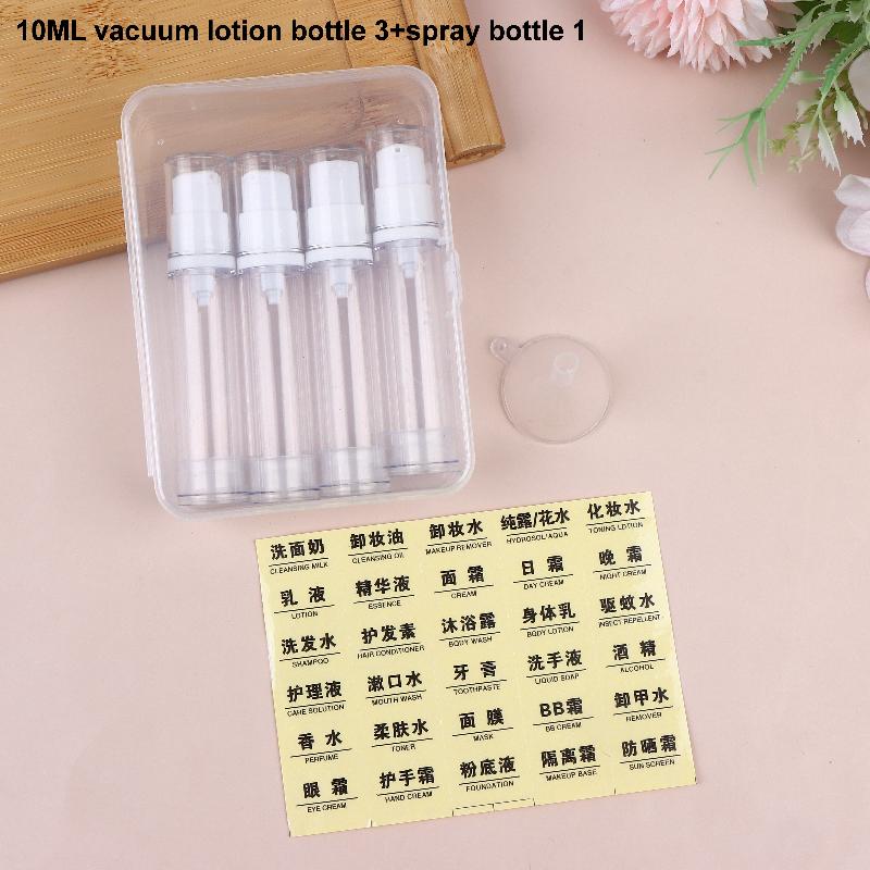 5/10/15ml Airless-Pumpflaschen-Set Tragbar Klar Leer Nachfüllbar Vakuumpumpe Reise Leere Kosmetikbehälter Probenverpackung