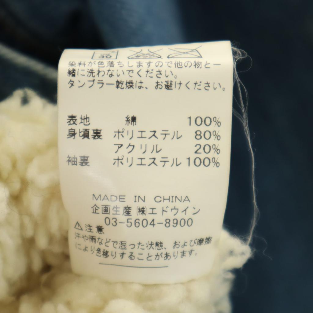 Lee STORM RIDER Back bore Denim Jacket L Wash blue Denim jacket trucker Women Used