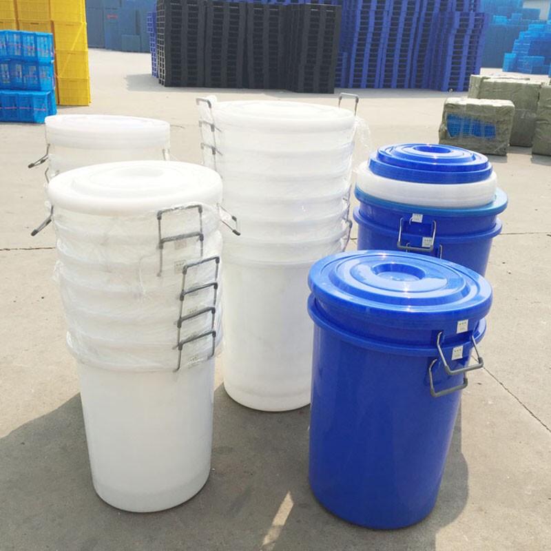 Пластиковое ведро для хранения Yonglian объемом 160 л с крышкой, утолщенное.