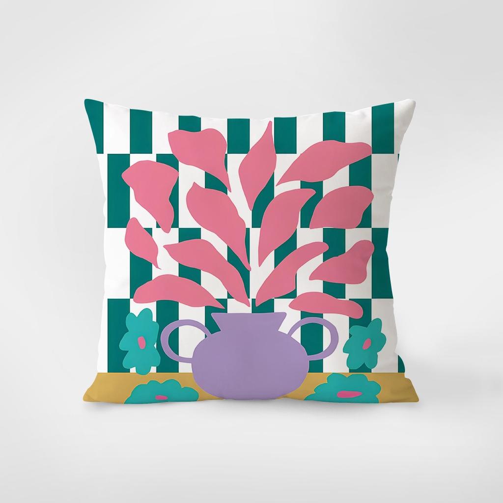 Taie D'oreiller Décorative Simple, Coussin Carré, Chambre à Coucher, Salon, Mode