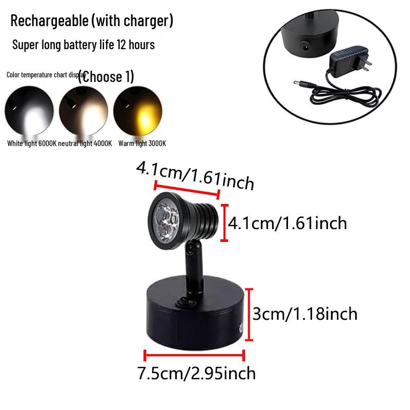 Wireless Jewelry Display Spotlight with Battery