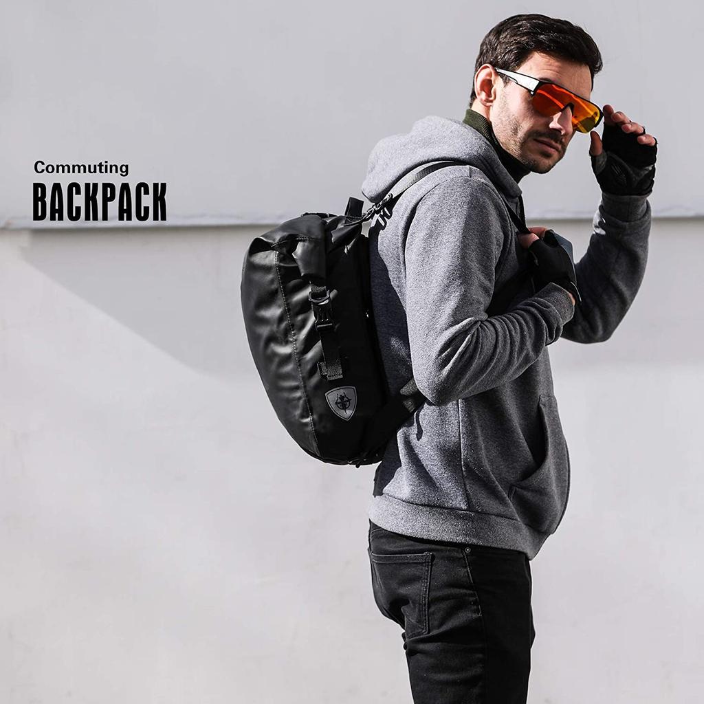 Rhinowalk Bicycle Pannier Bag, Waterproof Rack, 20L, Bike Bag, Shoulder Bag, Laptop Pannier Backpack, Professional Cycling Accessories (Black)