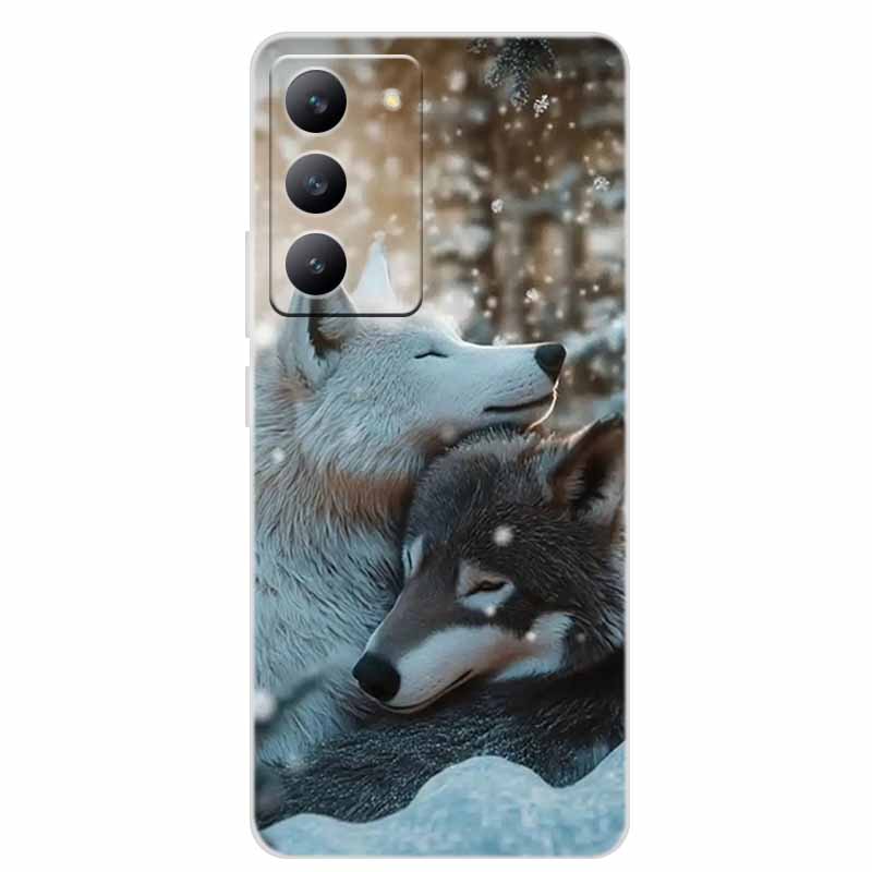For Redmi 15 4G Phone Case Fashion Flowers Transparent Silicone TPU Soft Back Cover Case For Xiaomi Redmi 15 5G Case Redmi15 Bag