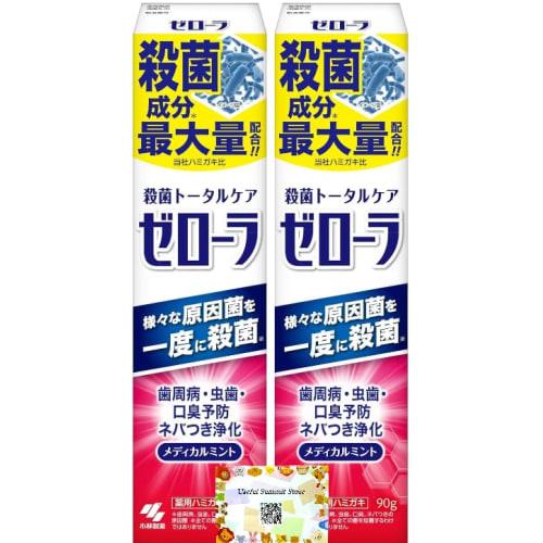 

Zerora Antibacterial Total Care Medicated Toothpaste, 90g x 2, Periodontal Disease Prevention, Medical Mint, Mild Mint, Kobayashi Pharmaceutical [Usef