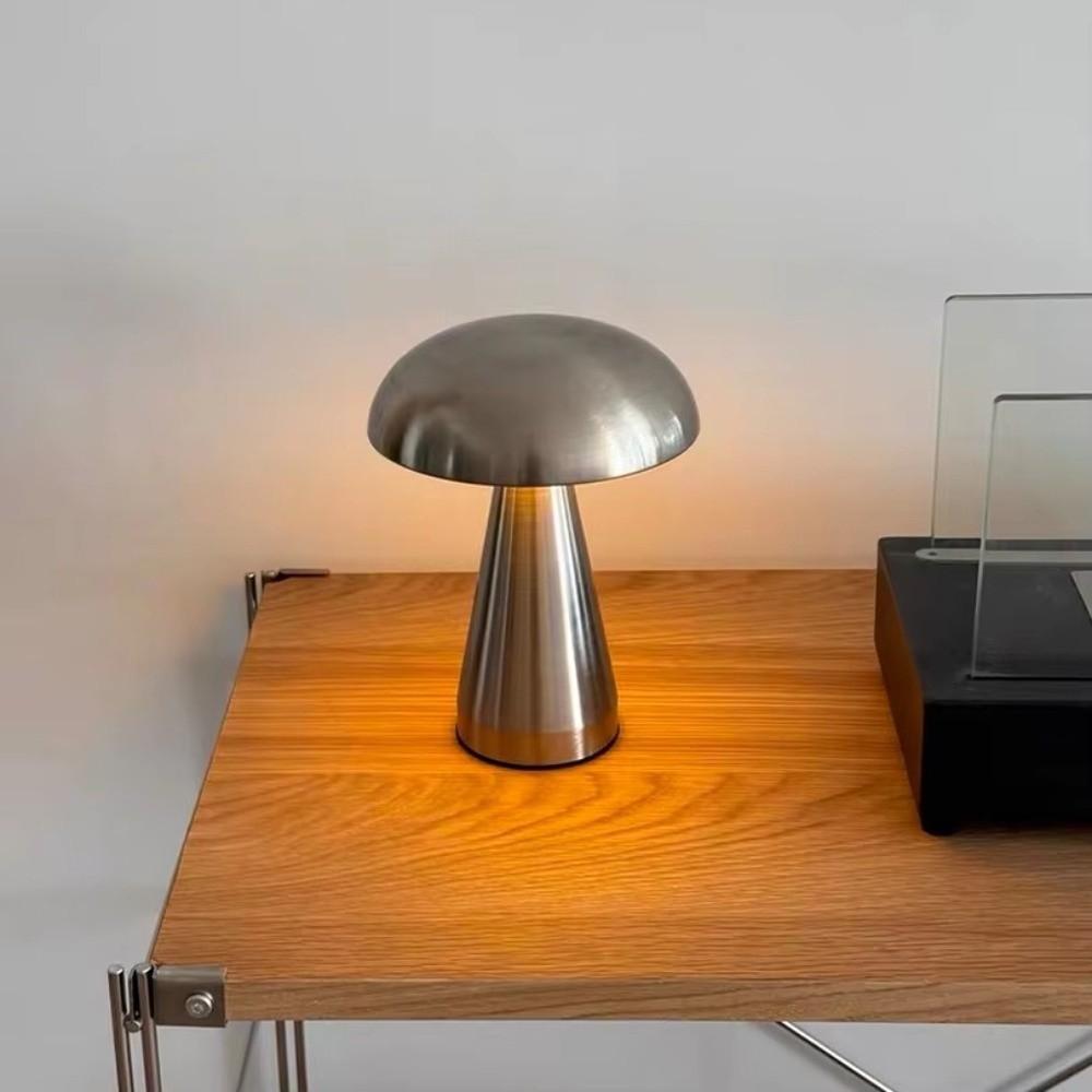 Touch Sensor Table Lamp Rechargeable Desk Lamp Modern Mushroom Night Light  Home Decor