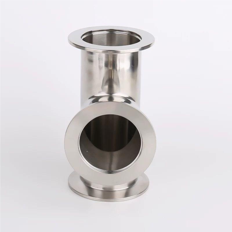 KF 16 25 40 50 Tee3 Ways SUS 304 Stainless Steel Sanitarry Vacuum Plumbing Fitting Brew