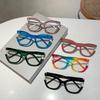 Oversized Cat Eye Women Eyeglasses with Pearls Stylish Blue Light Blocking Spectacles Trendy Multicolor Computer Eyewear