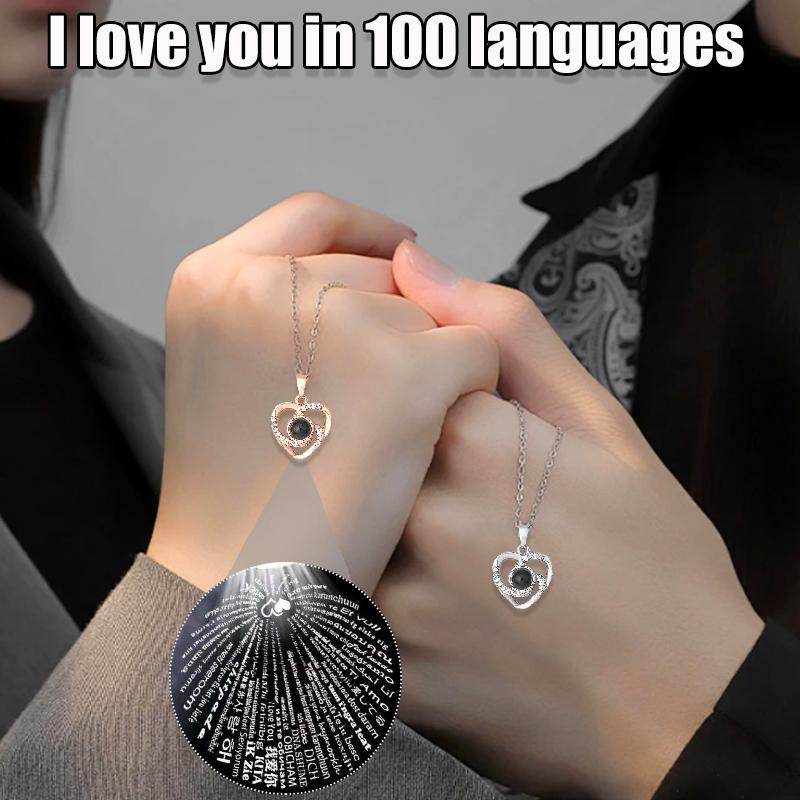 1PC 100 Languages Personalized Anniversary Custom Photo Projection Necklace Wedding Multiple Options Available