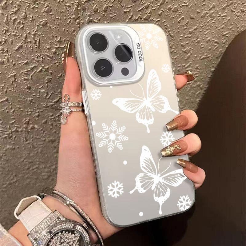 Butterfly Pattern Case For Iphone 16 15 14 13 12 11 Pro Max Cover For Iphone 16 Pro Max Funda Coque Bumber Shell 15 14 Case
