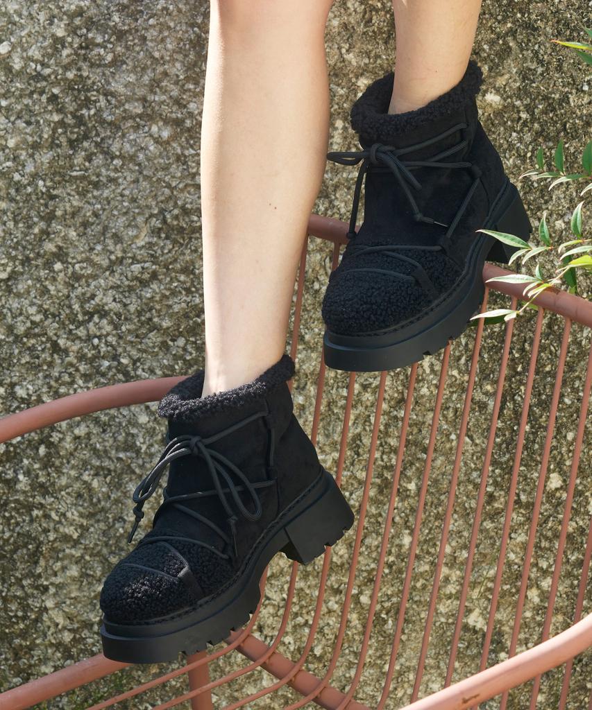 Cesti Funky Fur Ankle Boots (Black)