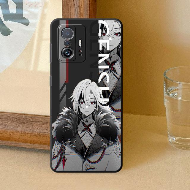 Schwarze weiche Bumper Hülle für Samsung Galaxy S23 5g S21 S20 S22 Note 20 Ultra 10 Plus 8 9 Genshion Impact Tartaglia Anime Cover