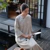 Johnature Women Chinese Style T-Shirts O-Neck Seven Sleeve Spring Loose Polka Dot Women Casual T-Shirts