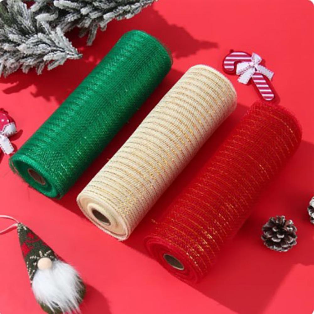 Decoration Fabric Pendant Plastics Xmas Gifts Beautiful Christmas Tree Mesh Tulle Roll