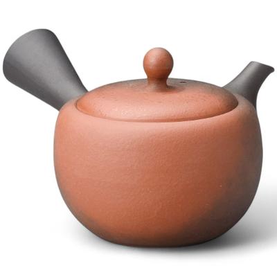 J-kitchens Tokoname Ware Green Tea Pot with Refreshing Mesh, Tea Strainer Included, 200cc, Made In Japan