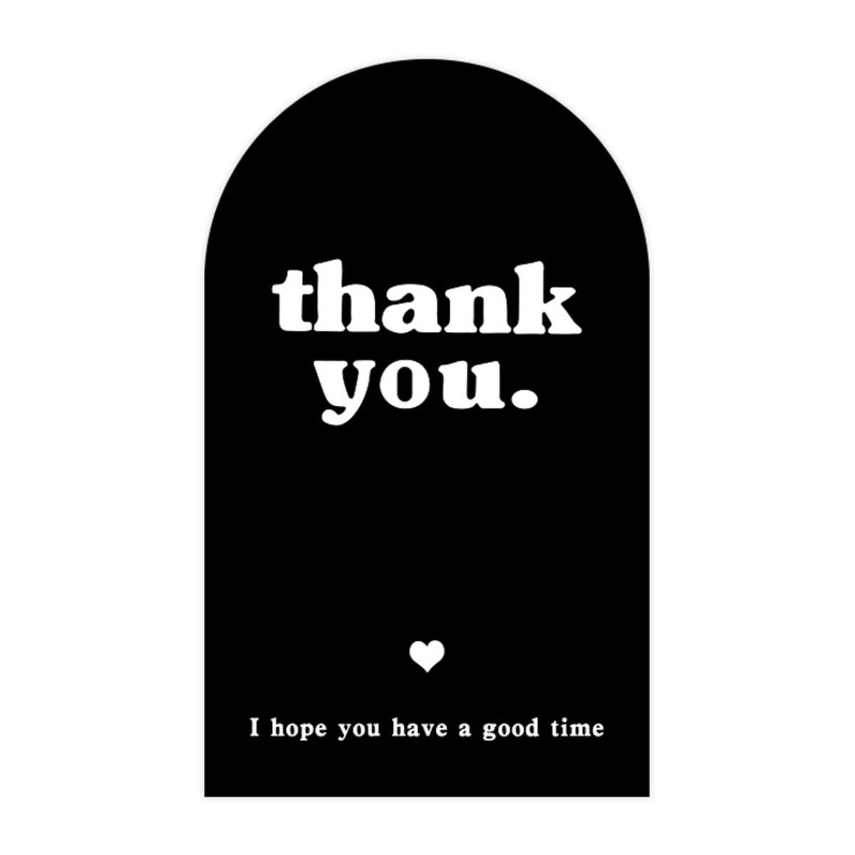 

50 шт. Наклейки «Спасибо» Этикетки-пломбы Малый бизнес Подарочный декор Наклейка Канцелярские принадлежности Пакет Пастер Наклейка Украшение one size чёрный