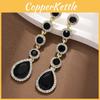 Boucles d'oreilles Goutte d'eau Style Français Vintage pour Femmes avec Détails Strass pour Soirée