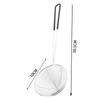 1PC Red Handle Strainer Stainless Steel Bubble Tea Colander Boba Milk Tea Spoon Filter Pearl Durable Safe Round Kitchen Gadgets