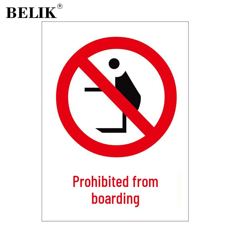 BELIK No Riding Safety Warning Sign 30x40cm