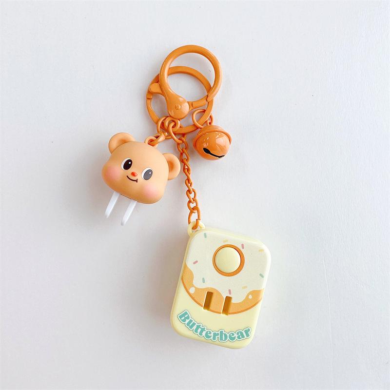 Little Bear Naughty Cool Pants Cartoon Keychain: Cute Couple & Bestie Bag Charm