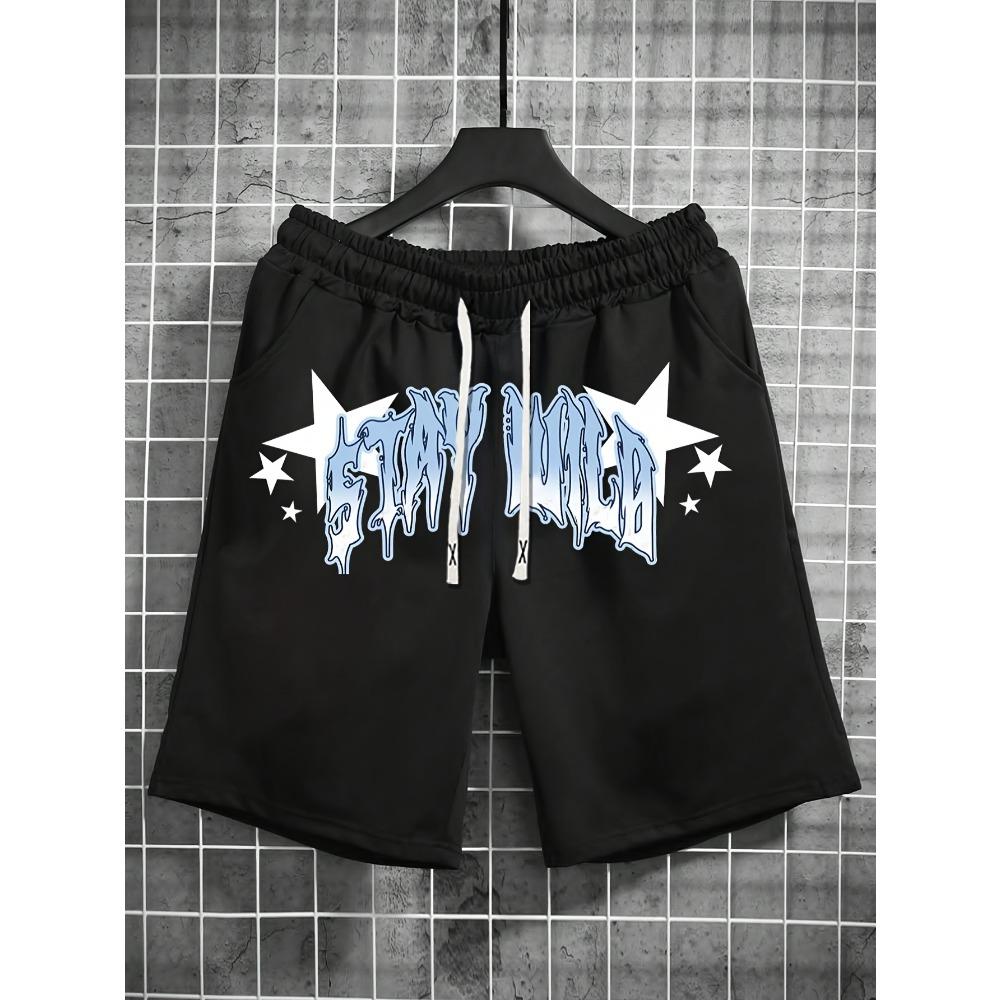 

Men s Casual Drawstring Waist Shorts with Graffiti Letter Print Regular Fit, Summer Versatile Style, Drawstring Shorts XL