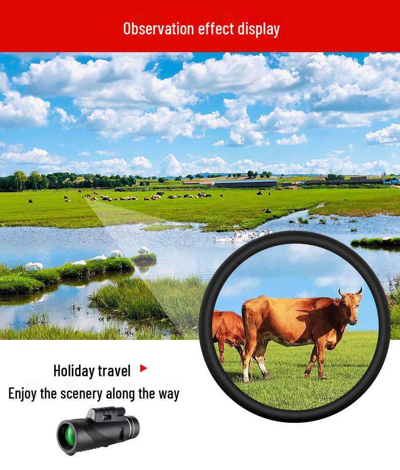 Monokularowy teleskop o wysokiej rozdzielczości 40x60 z noktowizją i możliwością robienia zdjęć