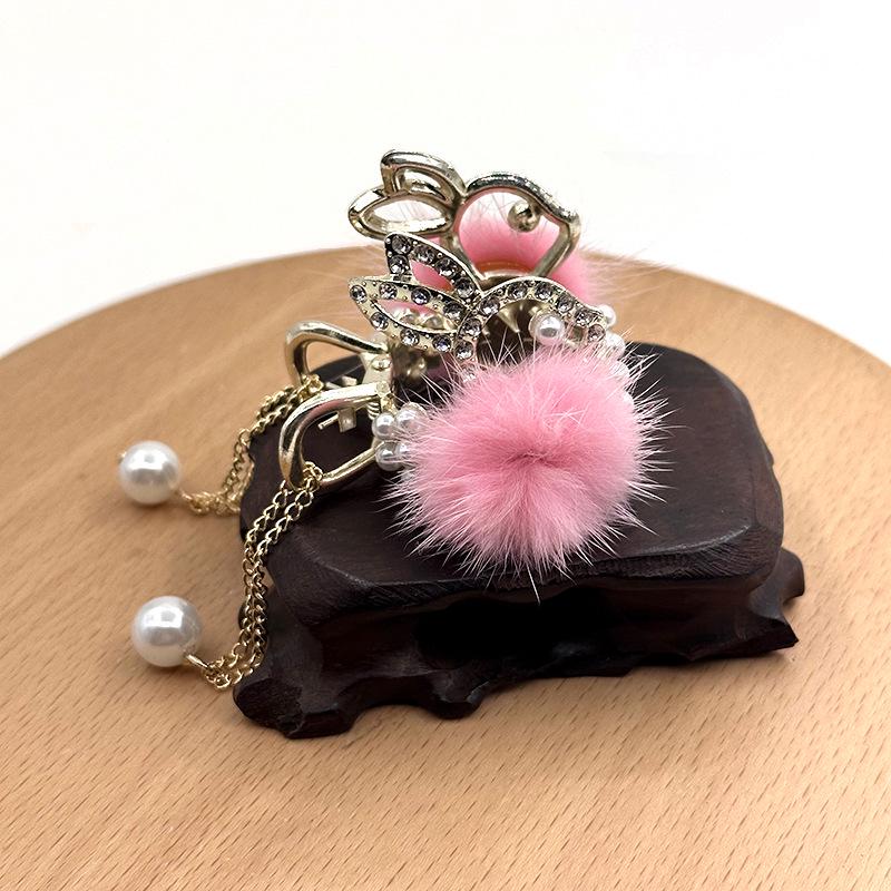 Luxury Alloy Rhinestone Hair Claw Clip for Women – Anti-Collapse Hold