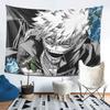 My Hero Academia Dabi Anime Fiori Blu Arazzo da Parete Estetico Decorazione per la Casa Arazzi per Soggiorno Camera da Letto