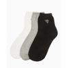 Petit Embroidered Women's Cotton Blend Mid-calf Socks 3-Piece Set JASS2F102