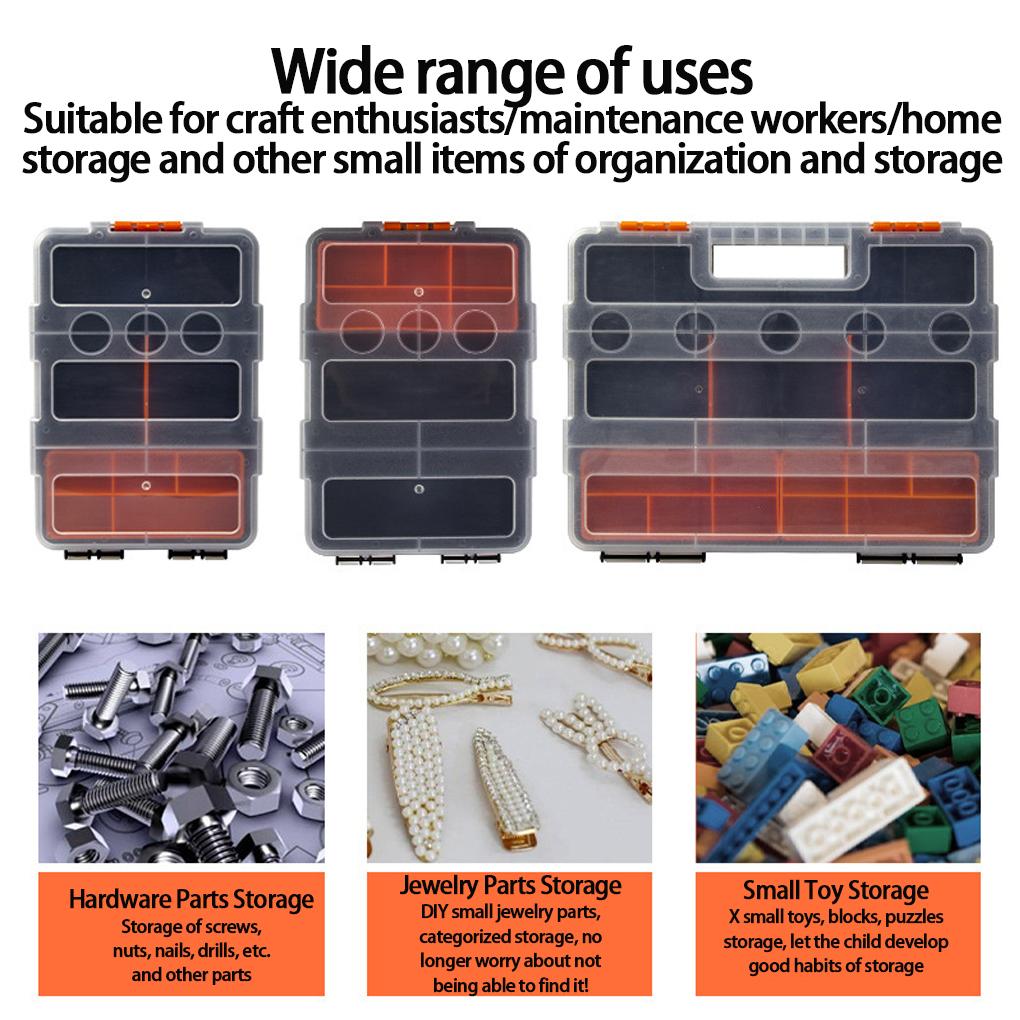 Portable Screw Box Organiser With Adjustable Dividers For Tools Screw Organiser Storage Box Nails