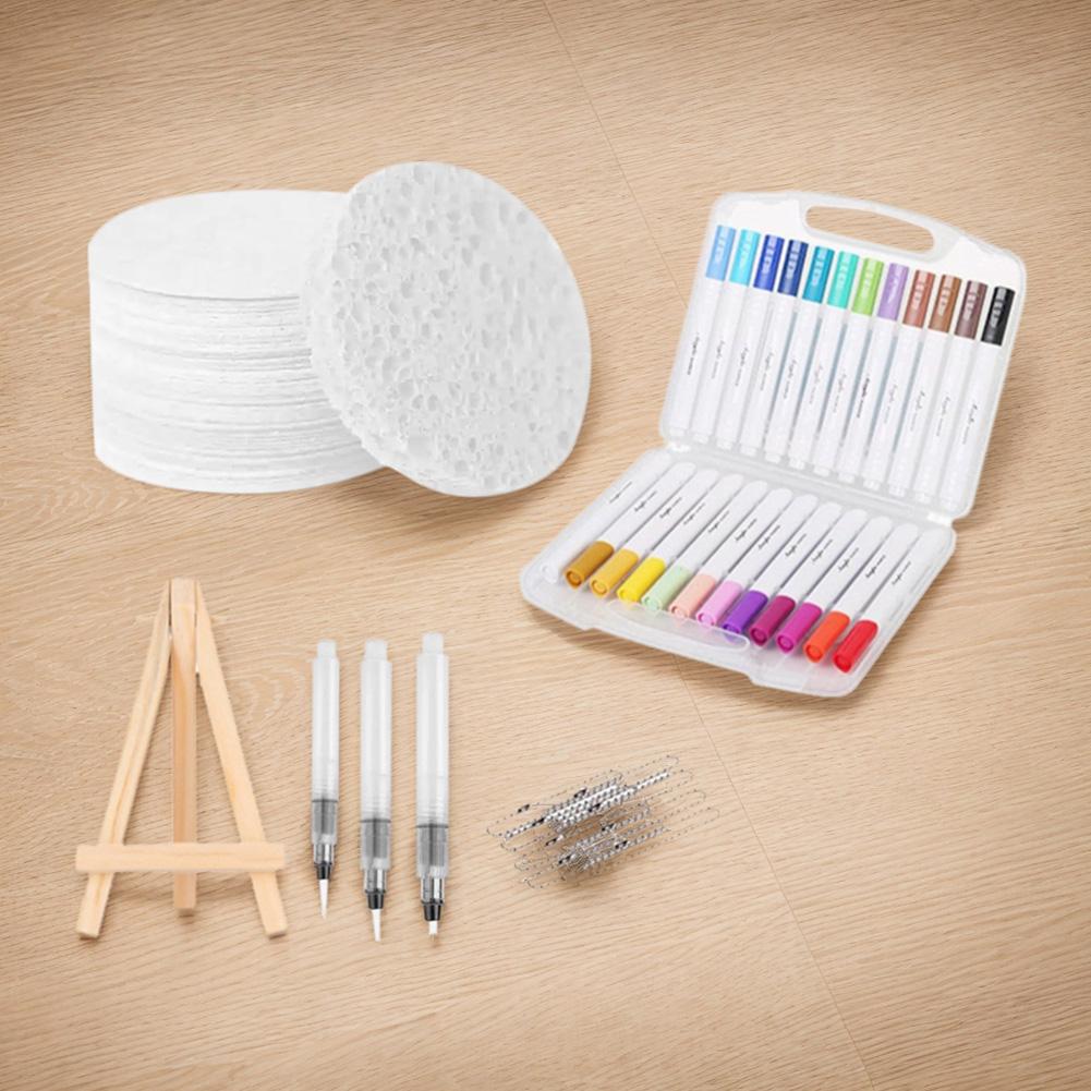 Magic Canvas Sponge DIY Creative Activity Bubble Popcorn Drawing Pen 12 Colors 3D Art Safe Puffy Pen Texture Painting Kit