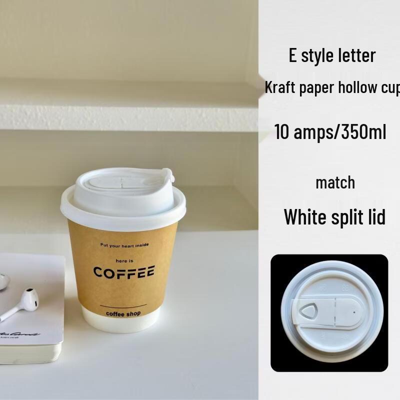 Xihe Disposable Kraft Paper Hot Drink Cups with Lids