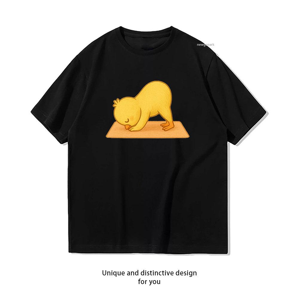 

Yoga Chick dog pose Classic TShirt Women Unisex Casual cotton graphic t shirts Creative streetwear camisetas tops tee Shortsleev 4XL